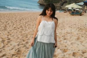 OOTD Bermain di Pantai dari Marsha Aruan (Dokumen Istimewa)