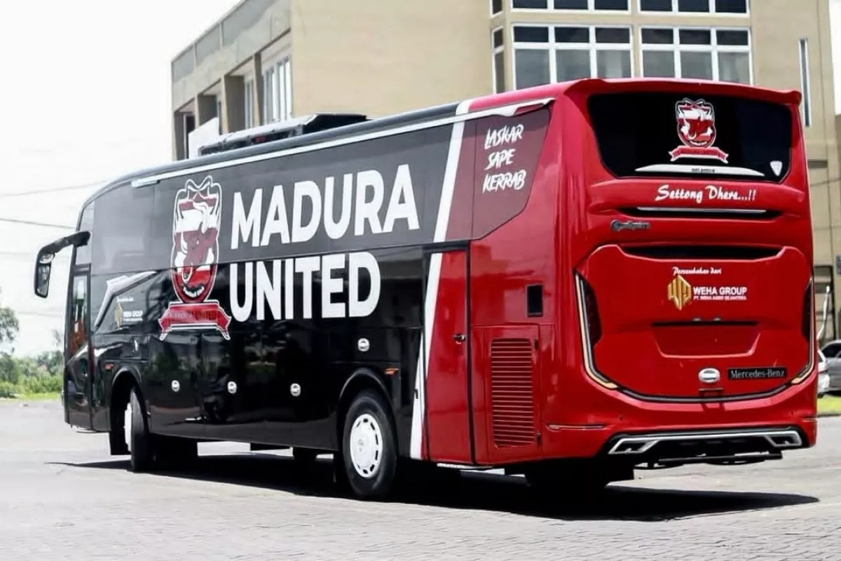 Madura United Hadirkan Bus Terbaru, Gunakan JetBus 5 Beremsin Mercedes Benz 