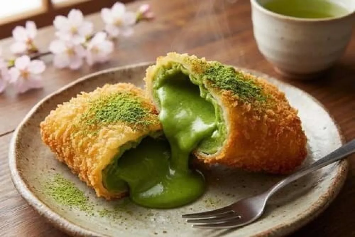 Resep Risol Matcha Viral 2026 !! Kulit Super Renyah, Isian Lumer dan Bikin Nagih