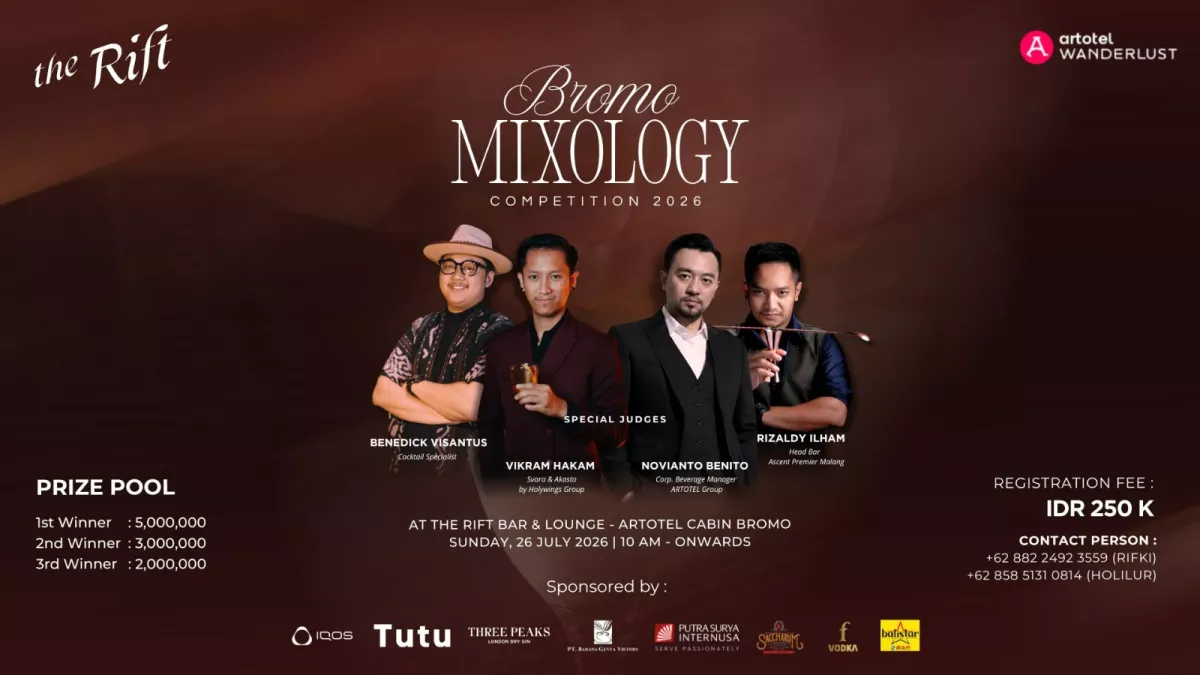 Bromo Mixology Competition 2026 Resmi Digelar, Ajang Bergengsi bagi Talenta Mixology Indonesia