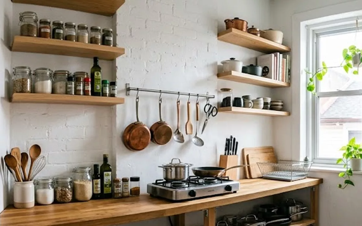 Cara Membuat Dapur Mungil Terlihat Lega Tanpa Kitchen Set