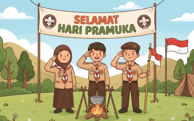 20 Ucapan Hari Pramuka 2026 Singkat dan Penuh Makna untuk Caption Medsos