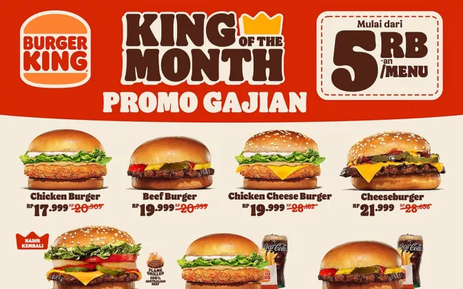 Promo Restoran Cepat Saji Agustus 2026: Burger King, CFC, hingga Mie Gacoan Diskon 50 Persen