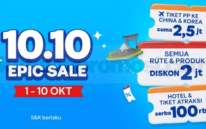 Promo Traveloka 10.10 Epic Sale: Tiket Pesawat Korea-Tiongkok Rp2,5 Juta