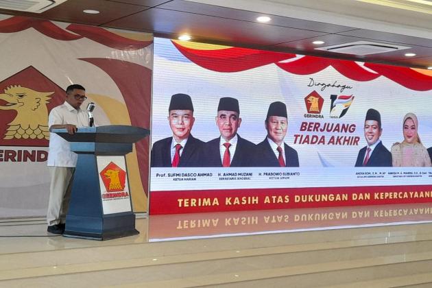 HUT ke-17 Gerindra, Andra Soni Ingatkan Kader Harus Hadir di Tengah-tengah Rakyat dan Berjuang Tiada Akhir