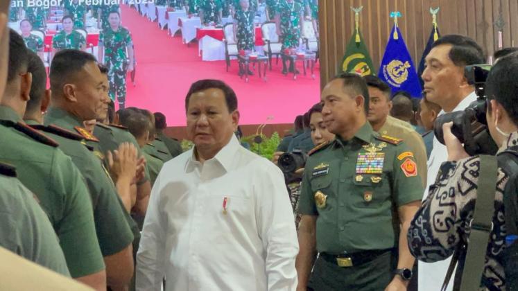 Prabowo Kumpulkan 1.004 Pamen dan Pati TNI di Istana Bogor