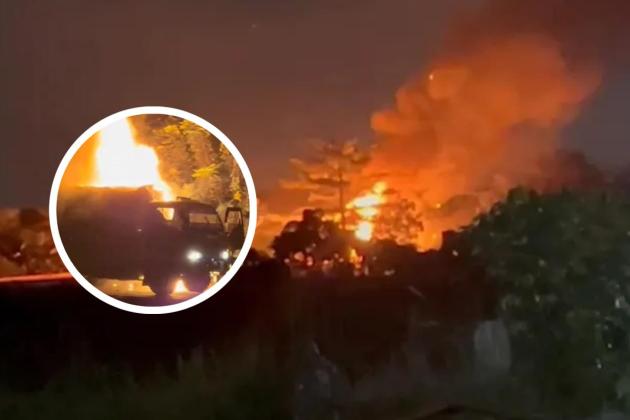 Truk TNI AD Bermuatan Amunisi Terbakar, 1 Orang Tewas