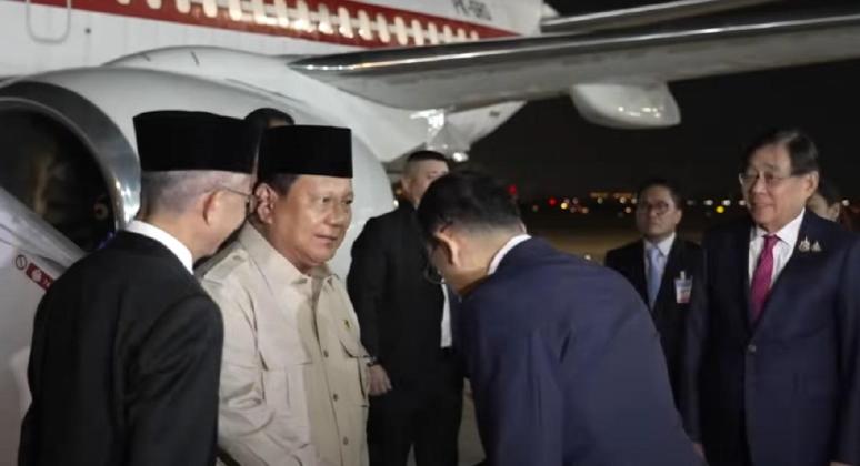 Prabowo Subianto Tiba di Thailand, Disambut Pejabat Tinggi 