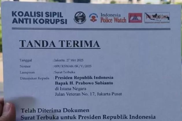 Koalisi Sipil Anti Korupsi Kirim Surat Terbuka ke Prabowo, Ini Isinya