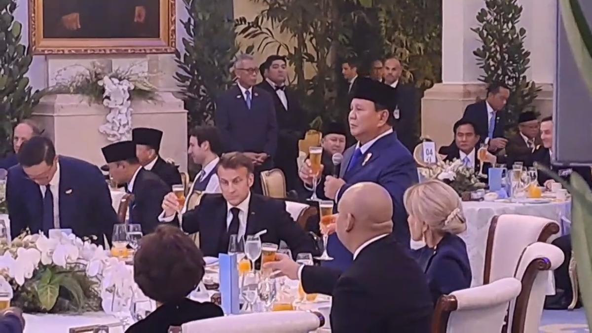 Tegas! Istana Bantah Presiden Prabowo Minum Alkohol Saat Gala Dinner Bersama Macron