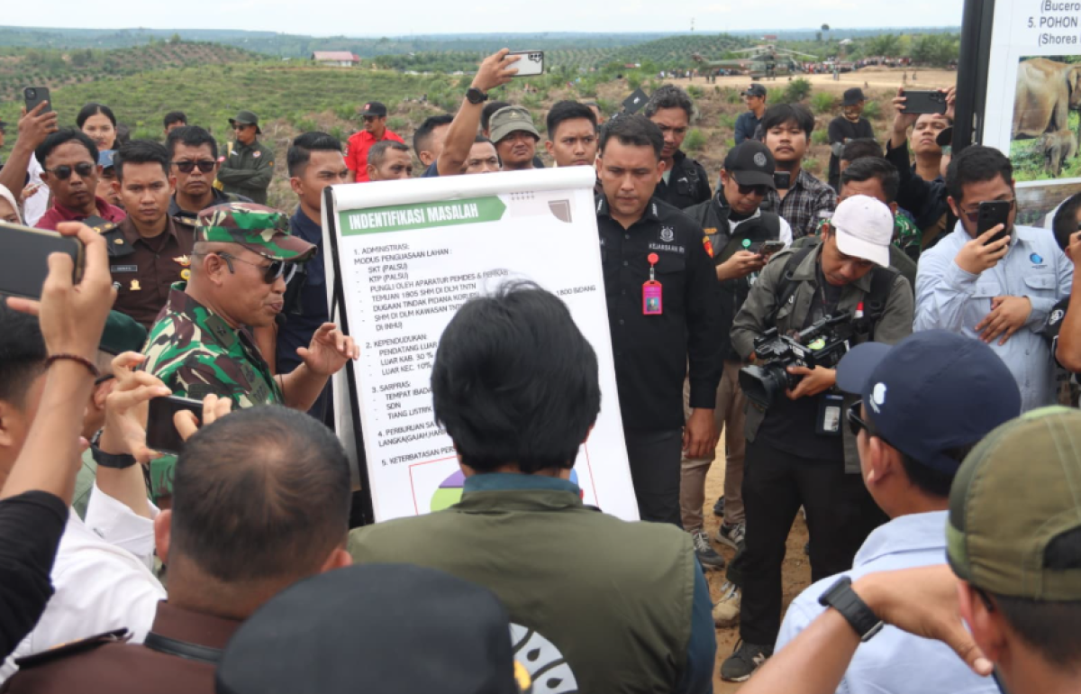 Stgas PKH Tertibkan Kawasan Hutan Konservasi Taman Nasional Tesso Nilo Riau Seluas 81.793 Ha