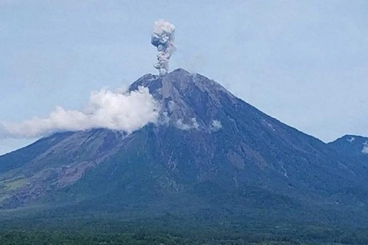 Gunung Semeru Kembali Meletus, Letusan Abu Vulkanik Capai 1,2 Km