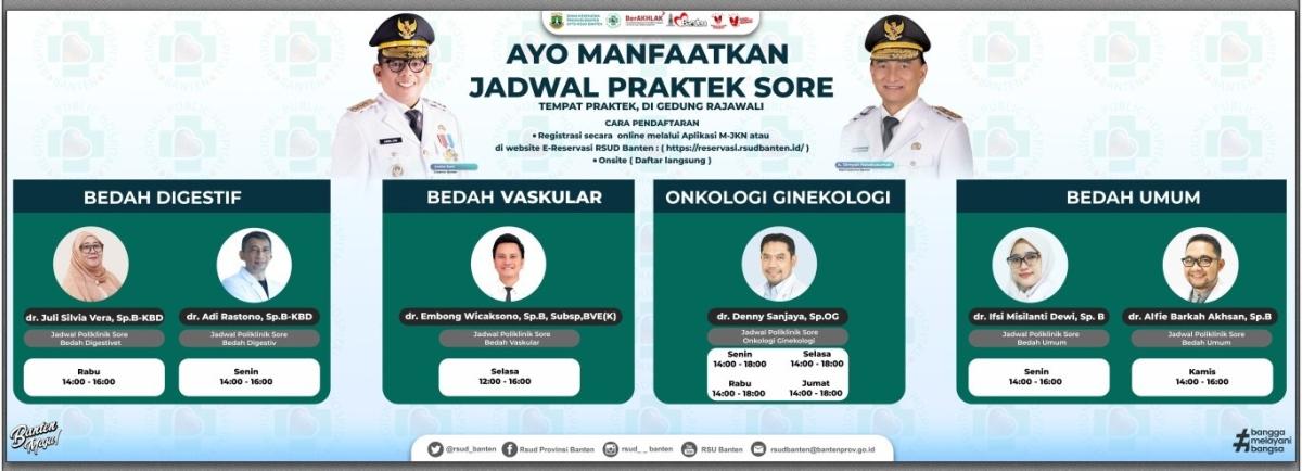 Cek Jadwal Dokter Sore di RSUD Banten Rajawali, Praktis Lewat M-JKN!
