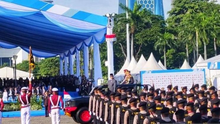 Polri Resmi Gelar Upacara HUT Ke-79 Bhayangkara di Kawasan Monas