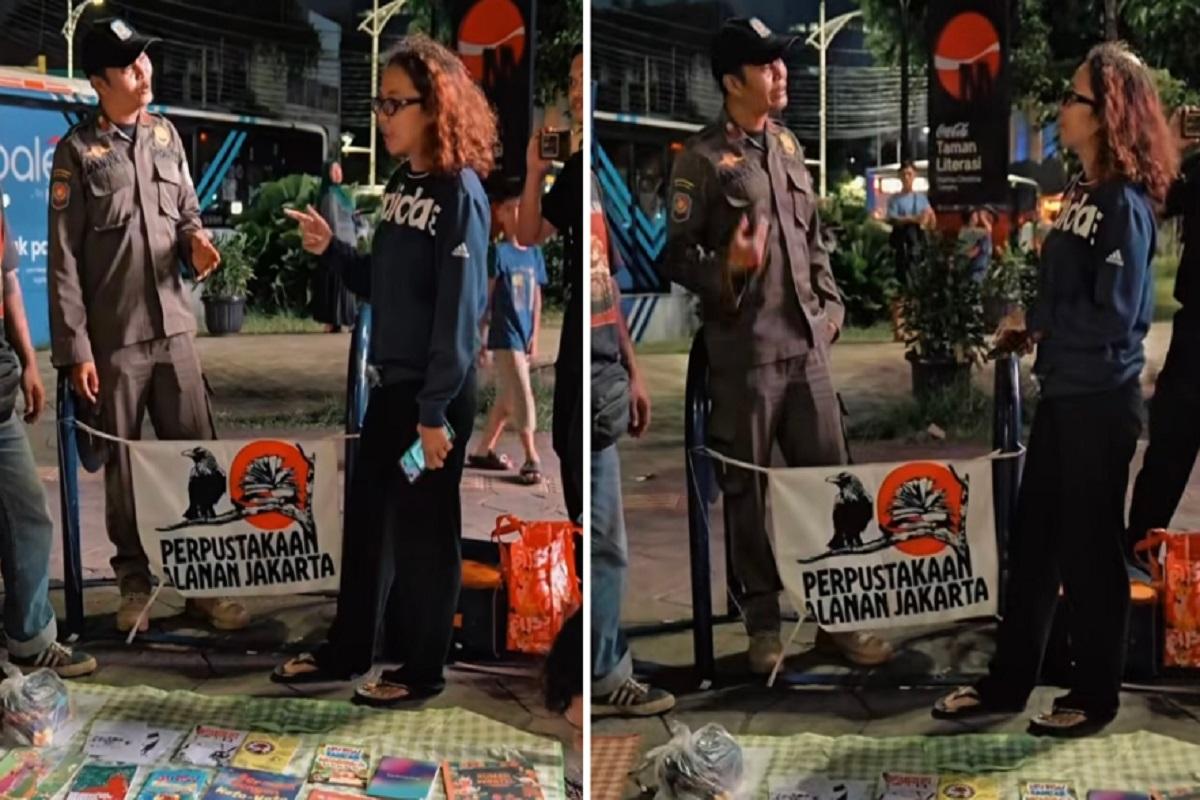 Satpol PP Larang Perpustakaan Jalanan Gelar Lapak di Trotoar Blok M