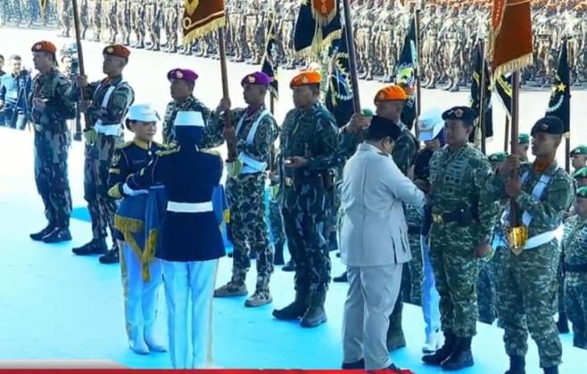 Prabowo Resmikan Komando Daerah 3 Matra TNI