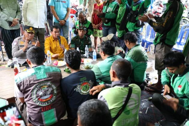 Deklarasi Damai, Bupati Tangerang Sambangi Markas Ojol