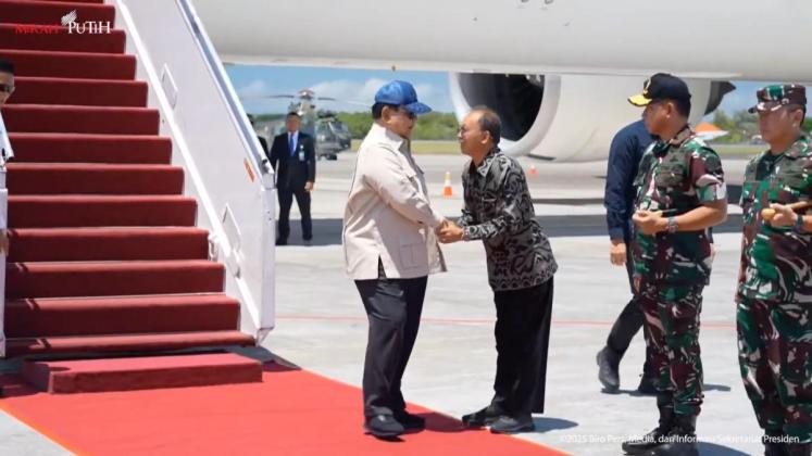 Tiba di Bali, Presiden Prabowo Tinjau Lokasi Banjir