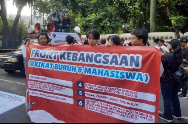 Buruh-Mahasiswa Desak Pemerintah Realisasikan Reformasi Polri
