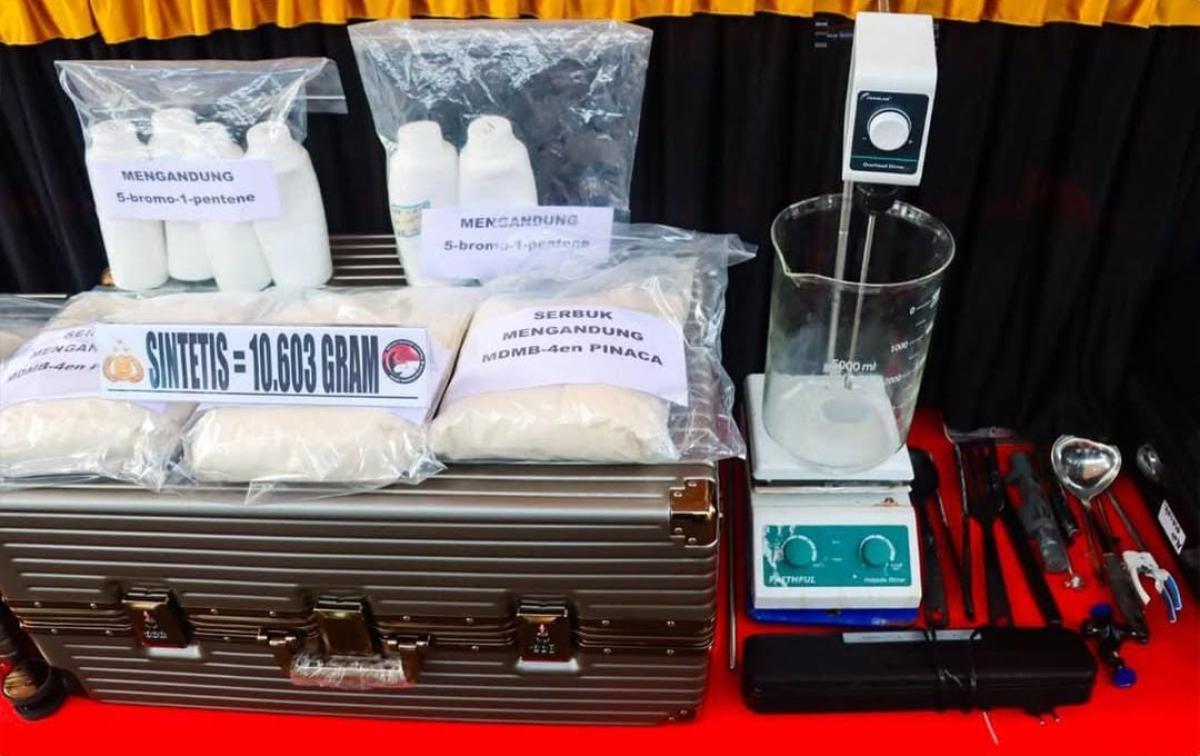 Polres Tangsel Bongkar Jaringan Produsen Tembakau Sintetis, 9 Tersangka Diringkus!