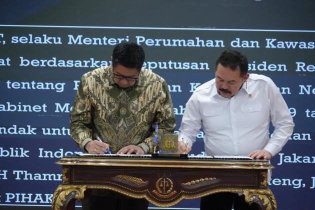 Kejagung dan Kementerian PKP Teken Nota Kesepahaman Perkuat Pengawasan Program Perumahan