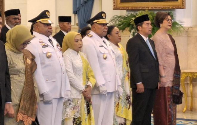 Prabowo Lantik Mathius Fakhiri dan Aryoko Rumaropen Jadi Gubernur dan Wakil Gubernur Papua