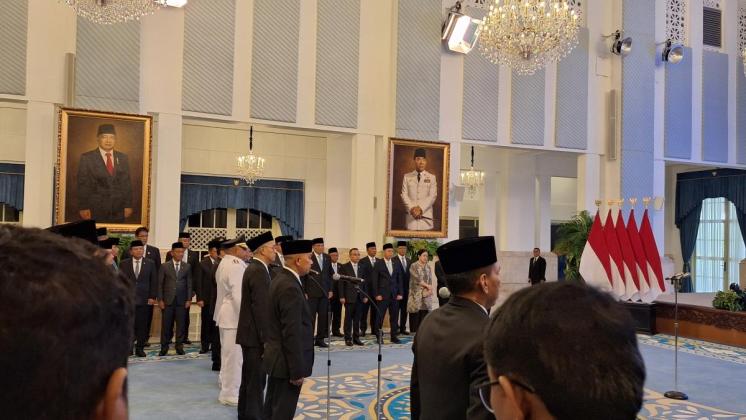 Presiden Prabowo Lantik Akhmad Wiyagus sebagai Wakil Menteri Dalam Negeri