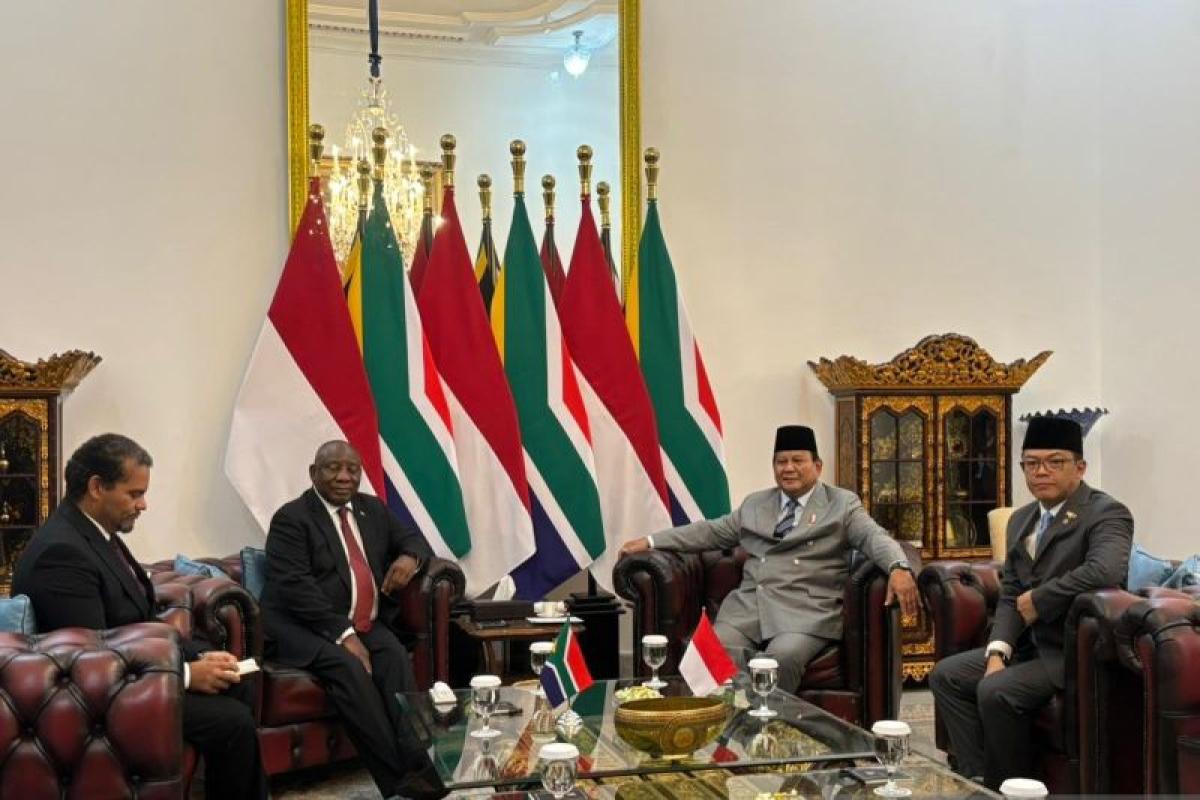 Prabowo Terima Kunjungan Presiden Afrika Selatan Matamela di Istana Merdeka