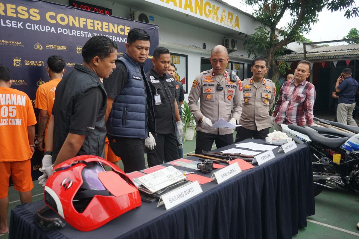 Empat Pelaku Curanmor Diringkus Polsek Cikupa Tangerang