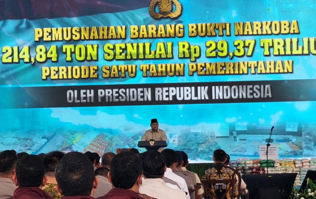 Polri Sita 214 Ton Narkoba Selama Setahun Kepemimpinan Prabowo-Gibran, Selamatkan 629 Juta Jiwa