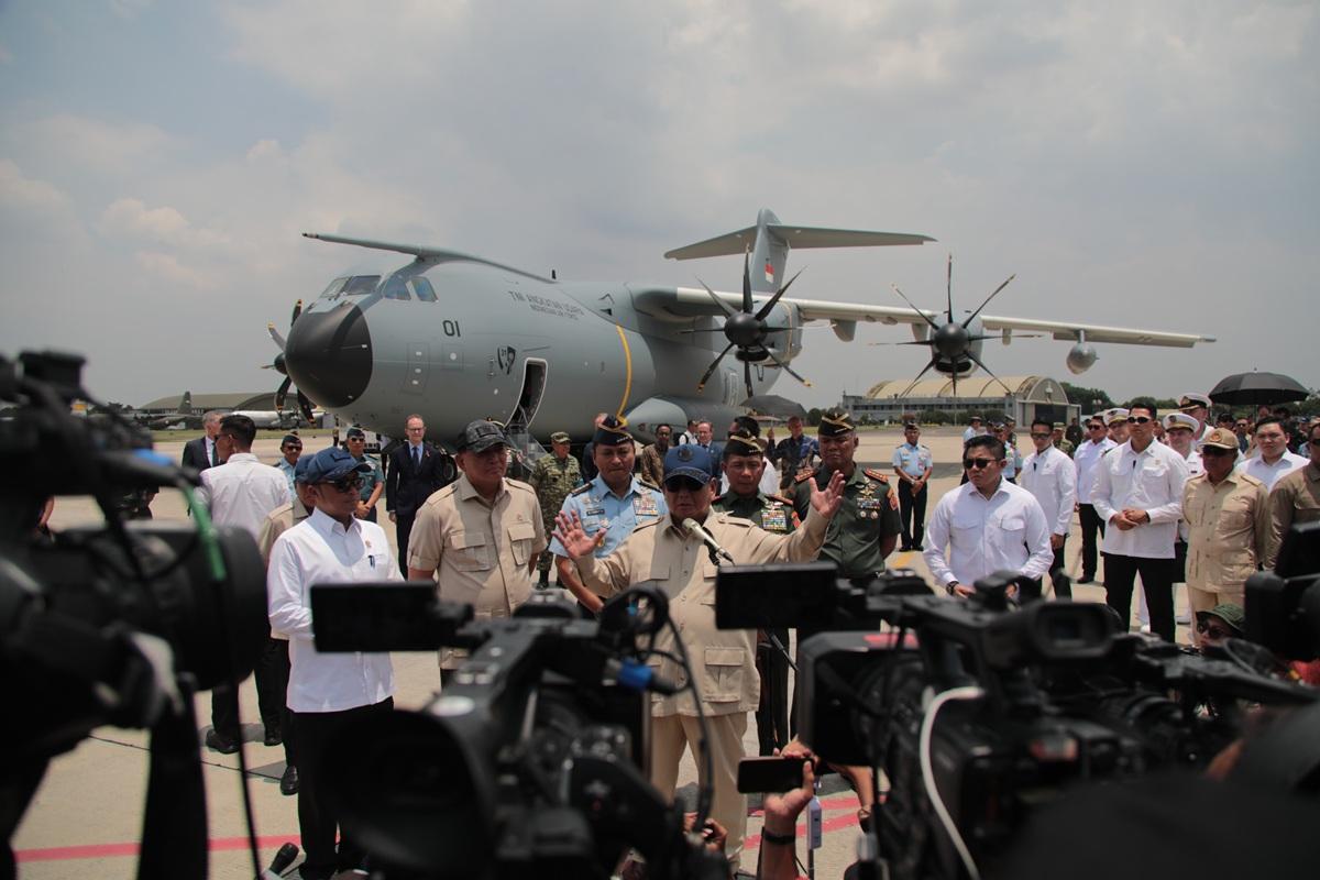 Prabowo: A400M Tambah Kekuatan Udara dan Tanggap Bencana Nasional