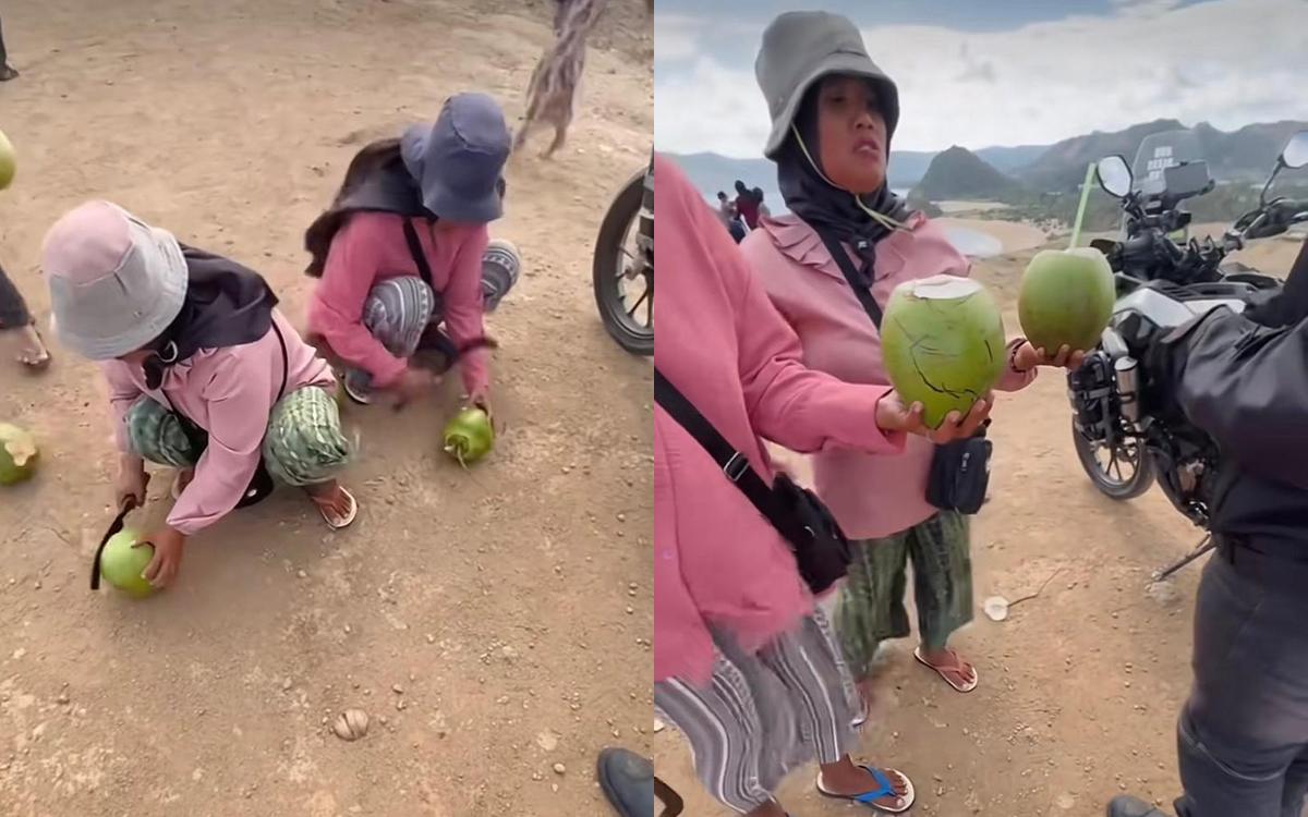 Wisatawan di Mandalika Viral Setelah Alami Insiden dengan Pedagang Kelapa