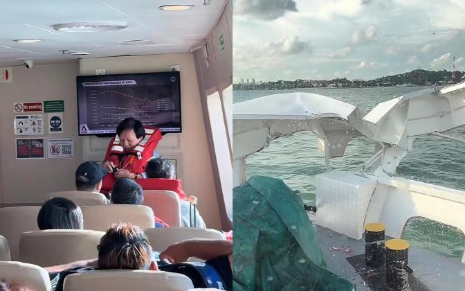 Horor Ditengah Laut! Ferry Batam-Singapura Tabrak Kapal Tanker