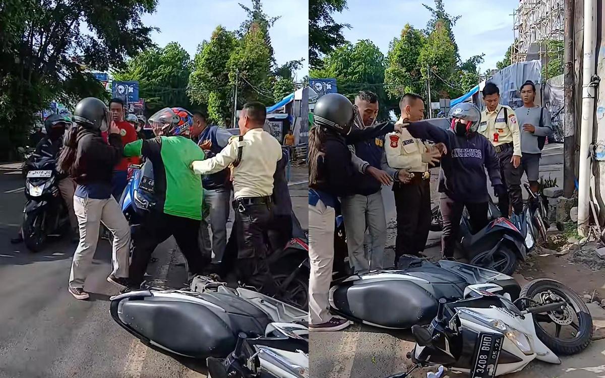 Dua Perempuan Nyaris Baku Hantam Gara-Gara Senggolan Motor, Bikin Warga 'Nahan Napas'!