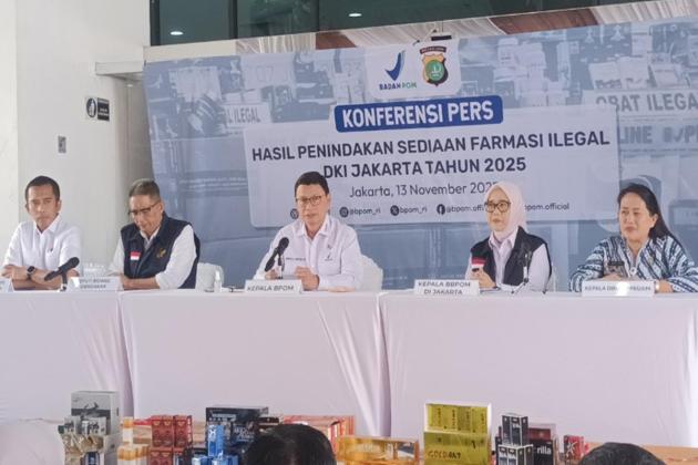 BPOM Bongkar Gudang Obat Ilegal di Jakarta Barat, Nilai Sitaan Capai Rp2,7 Miliar