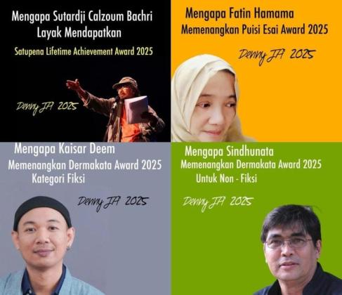 Denny JA Foundation Umumkan Empat Penerima Penghargaan Sastra 2025