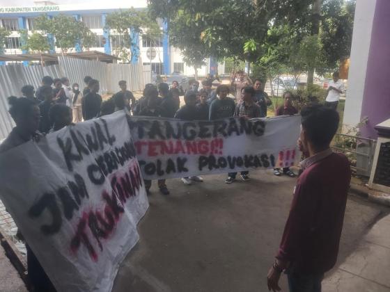 Unjuk Rasa Aliansi Pemuda Aktivis Kabupaten Tangerang, Soroti Provokasi di Medsos dan Truk Tanah