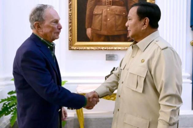 Prabowo Terima Kunjungan Miliarder Michael Bloomberg