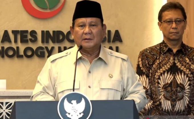 Prabowo Sebut RS Kardiologi Emirates Indonesia Inisiatif Jokowi