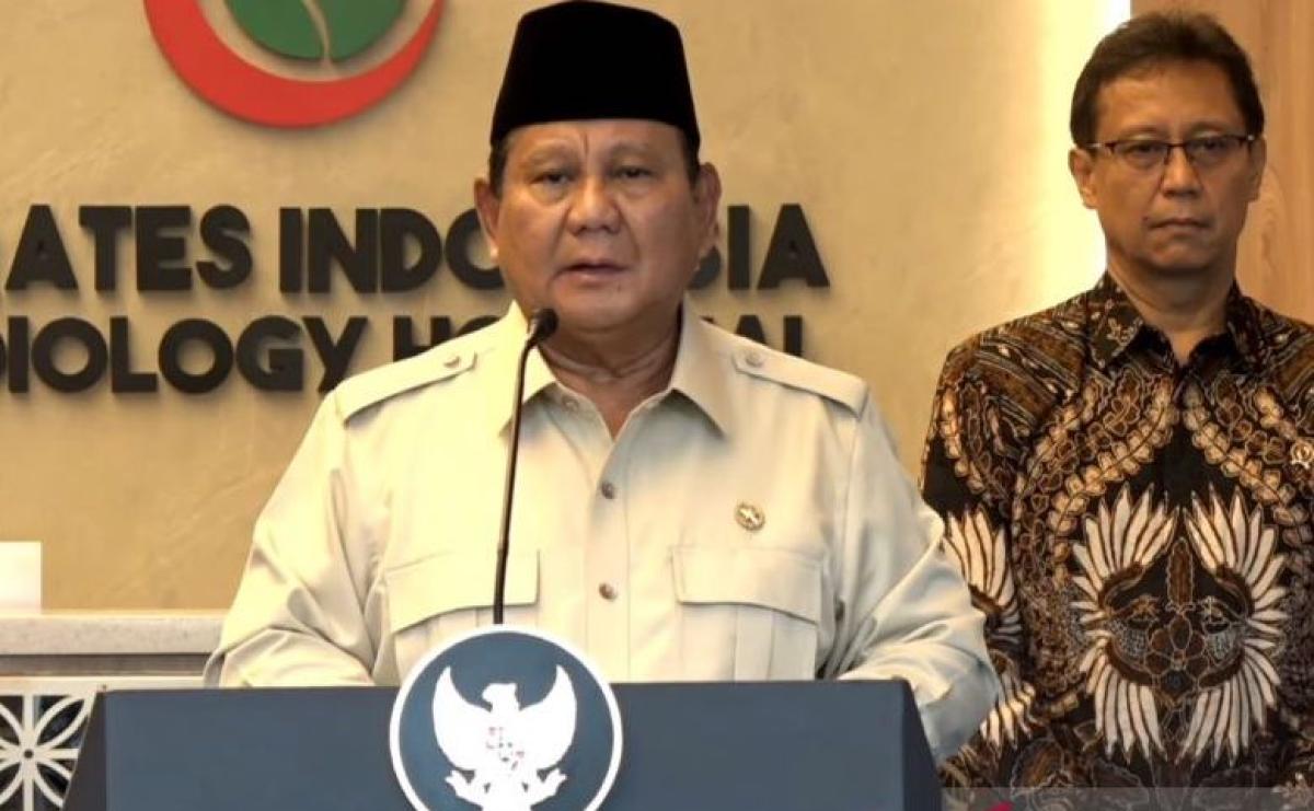 Prabowo Sebut RS Kardiologi Emirates Indonesia Inisiatif Jokowi