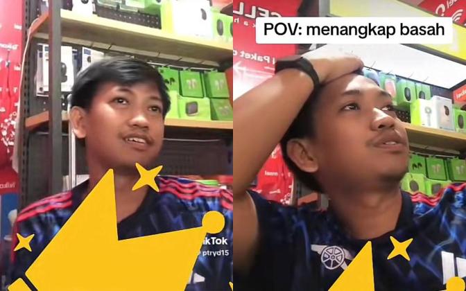 Viral! Aksi Pedagang Tagih Pencuri Parfum dengan Santai Bikin Jantung Berdebar