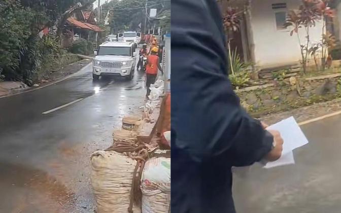 Mobil Dinas Maung RI 1 Prabowo Mendadak Ngerem, Keluar Langsung Bagi-Bagi Amplop Tebal!