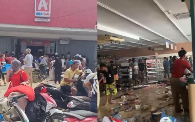 Krisis Pangan Memanas! Ratusan Warga Ngamuk, Minimarket di Sibolga-Tapteng Ludes Dijarah
