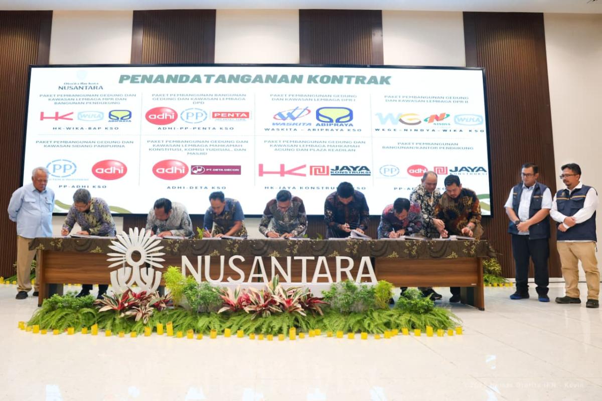 Pembangunan Kawasan Legislatif dan Yudikatif IKN Dimulai. Delapan Kontrak Resmi Ditandangani