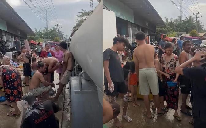 Krisis Air Bersih! 10 Hari Menderita Tak Bisa Mandi, Warga Aceh Tamiang Akhirnya Ditolong