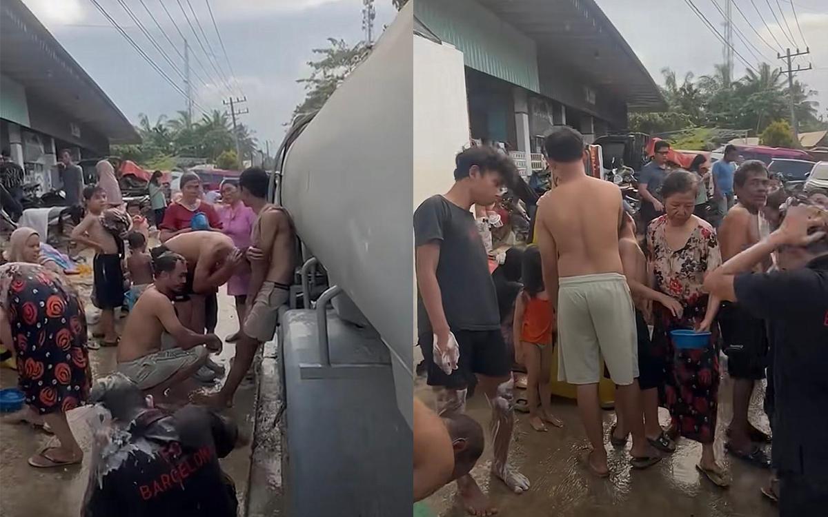 Krisis Air Bersih! 10 Hari Menderita Tak Bisa Mandi, Warga Aceh Tamiang Akhirnya Ditolong