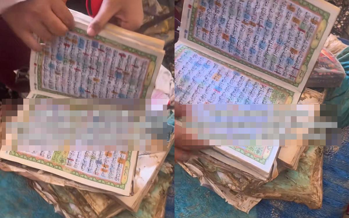 Bikin Merinding! Buku Lain Hancur Ditelan Banjir, Al-Qur'an Ini Tetap Utuh dan Mulus