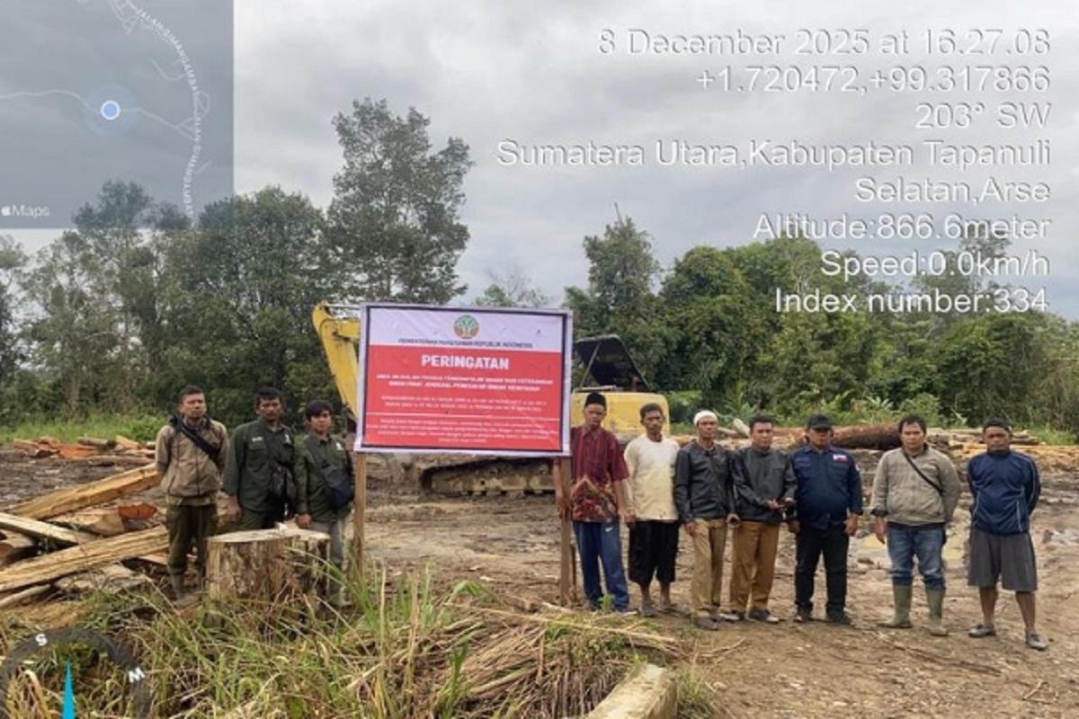 Kemenhut Segel 3 PHAT di Tapsel, Ancaman Penjara hingga 5 Tahun