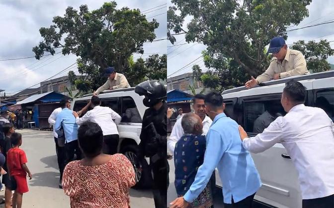 Langsung Hadang Mobil Kepresidenan, Curhat Pria di Langkat Bikin Prabowo Kaget: 
