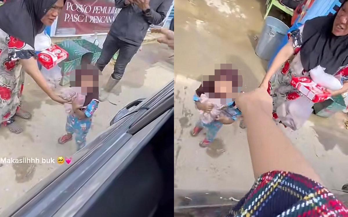 Bikin Hati Meleleh! Balita Korban Banjir di Aceh Tamiang Melompat Kegirangan Hanya Karena Sebotol Susu